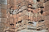 Bakong temple - devata on the central sanctuary.